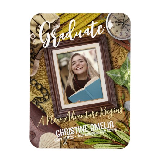 Personaliseer  avonturier thema aankondiging magneet (Verticaal)