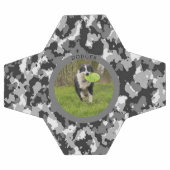 Personaliseer B & W Camo Hond Naam Afbeelding Spel Voetbal (Enkel)