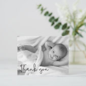 Personaliseer Baby Geboorteaankondiging Dank u Briefkaart (Staand voorkant)