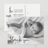 Personaliseer Baby Geboorteaankondiging Dank u Briefkaart (Voorkant / Achterkant)