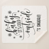 Personaliseer Baby It's Cold Outside Sherpa Deken (Voorkant (horizontaal))