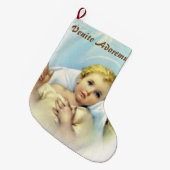 Personaliseer Baby Jesus Grote Kerstsok (Voorkant (Hangend))