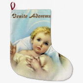 Personaliseer Baby Jesus Grote Kerstsok (Voorkant)