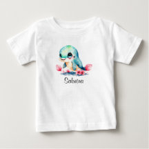 Personaliseer Baby Kinderen Kind Dolfijn Waterverf