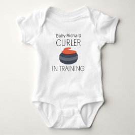Personaliseer Baby Naam Curler in Training - Romper