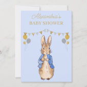 Personaliseer Baby shower Peter het konijn Kaart (Voorkant)