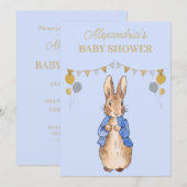 Personaliseer Baby shower Peter het konijn Kaart (Voorkant / Achterkant)