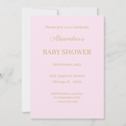 Personaliseer Baby shower Peter het konijn Kaart (Achterkant)