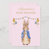 Personaliseer Baby shower Peter het konijn Kaart (Voorkant / Achterkant)