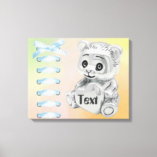 Personaliseer Baby Wall Wrapped Canvas Afdruk (Voorkant)
