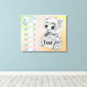 Personaliseer Baby Wall Wrapped Canvas Afdruk (Insitu (Houten vloer))
