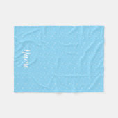 Personaliseer Baby Winter Sneeuwvlokken Lichtblauw Fleece Deken (Voorkant (Horizontaal))
