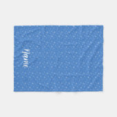 Personaliseer Baby Winter Snowflakes Blue Fleece Deken (Voorkant (Horizontaal))