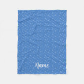 Personaliseer Baby Winter Snowflakes Blue Fleece Deken (Voorkant)