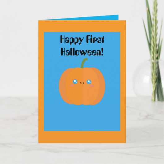 PERSONALISEER BABY'S EERSTE HALLOWEEN KAART (Voorkant)