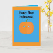 PERSONALISEER BABY'S EERSTE HALLOWEEN KAART (Gele Bloem)