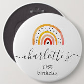 Personaliseer badge - Rainbow Blood Sinaasappel Ronde Button 6,0 Cm (Voorkant /achterkant)