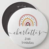 Personaliseer badge - Rainbow Salmon Ronde Button 6,0 Cm (Voorkant /achterkant)