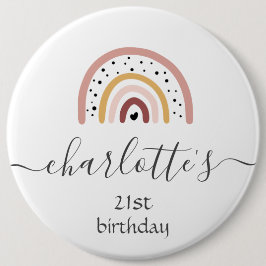 Personaliseer badge - Rainbow Salmon Ronde Button 6,0 Cm