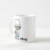 Personaliseer Baker / Chef-jongen met chocoladetaa Koffiemok (Voorkant links)