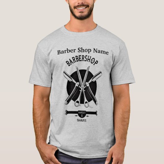 Personaliseer Barber T-Shirt (Voorkant)