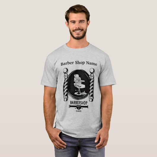 Personaliseer Barber T-Shirt (Voorkant volledig)