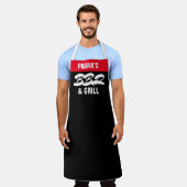 Personaliseer BBQ & Grill Aangepaste NAAM Persoonl Schort (Gedragen)