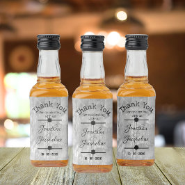 Personaliseer Bedankt voor het vieren met ons Mini Likeurfles Etiket