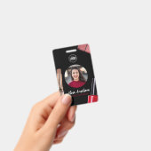 Personaliseer Bedrijf | Modern Make-up Bedrijf Badge (Handheld)