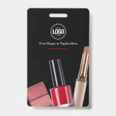 Personaliseer Bedrijf | Modern Make-up Bedrijf Badge (Achterkant)