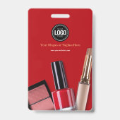 Personaliseer Bedrijf | Modern Make-up Bedrijf Badge (Achterkant)