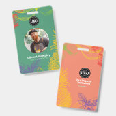 Personaliseer Bedrijf | Tropisch Fruit Bedrijf Badge (Voor- en achterkant)