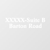 Personaliseer Bedrijfs Winkel Straat Adres Nummer Raamsticker (Vel)