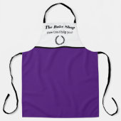 Personaliseer Bedrijfsnaam Afbeelding Paars toevoe Schort (Voorkant)