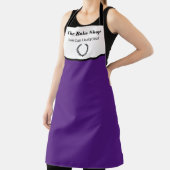 Personaliseer Bedrijfsnaam Afbeelding Paars toevoe Schort (Insitu)