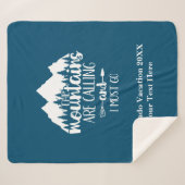 Personaliseer bergen en ik moet gaan sherpa deken (Voorkant (horizontaal))