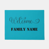 Personaliseer bericht op een welkomstdeurmat cadea deurmat (Voorkant)