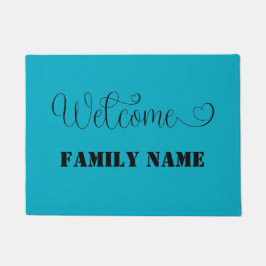 Personaliseer bericht op een welkomstdeurmat cadea deurmat
