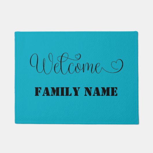 Personaliseer bericht op een welkomstdeurmat cadea deurmat (Voorkant)