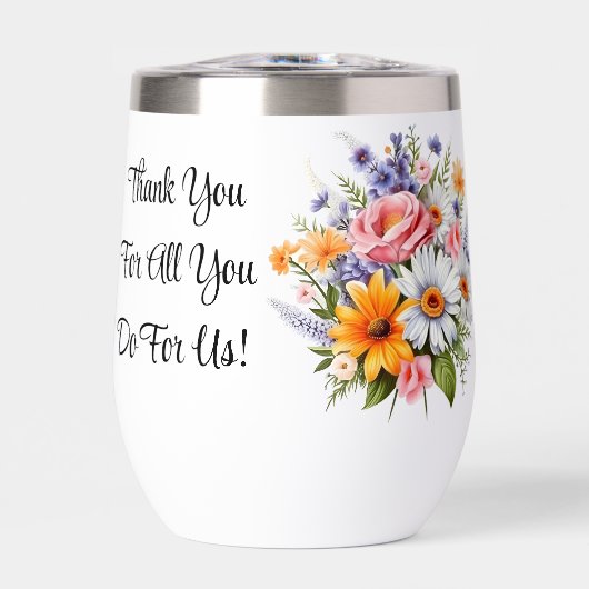 Personaliseer Bericht Thermische Wijn Tumble (Voorkant)