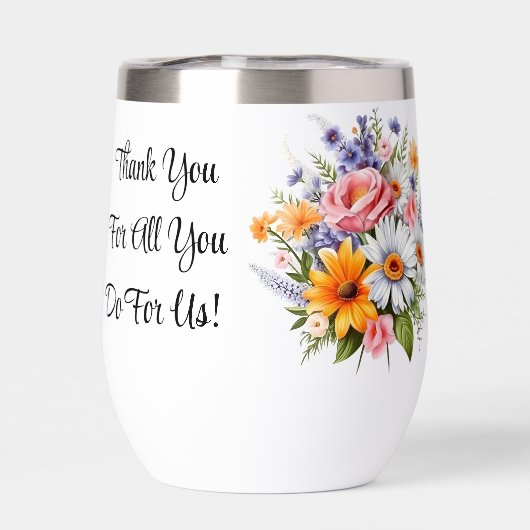 Personaliseer Bericht Thermische Wijn Tumble (Achterkant)