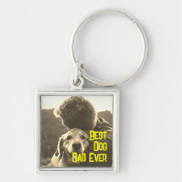 Personaliseer Beste Hond Papa Ever Vaders Dag Sleutelhanger
