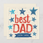 Personaliseer Beste Papa Feestdagenkaart (Voorkant / Achterkant)