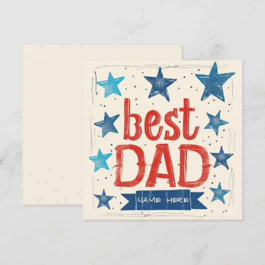 Personaliseer Beste Papa Feestdagenkaart (Voorkant / Achterkant)