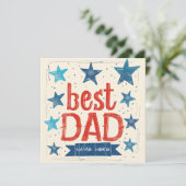 Personaliseer Beste Papa Feestdagenkaart (Staand voorkant)