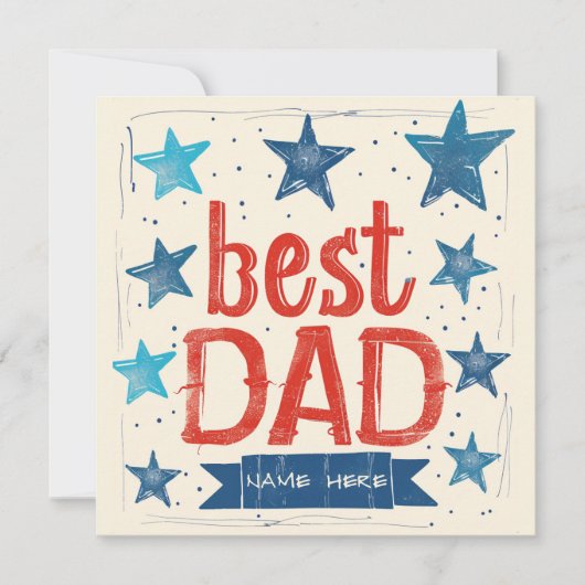 Personaliseer Beste Papa Feestdagenkaart (Voorkant)