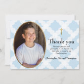 Personaliseer Bevestiging Jongen Bedankt (Voorkant)