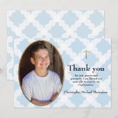 Personaliseer Bevestiging Jongen Bedankt (Voorkant / Achterkant)