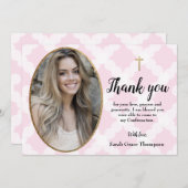 Personaliseer Bevestiging tiener meisje foto dank  Bedankkaart (Voorkant / Achterkant)