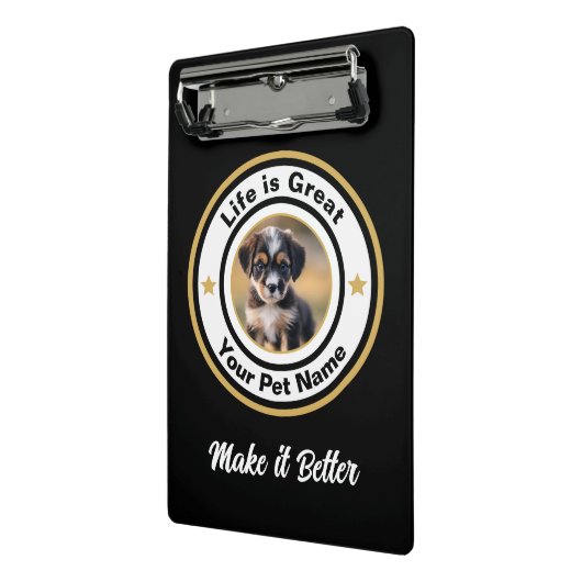 Personaliseer bewerkbare Pet Lovers Design Mini Klembord (Angled2)